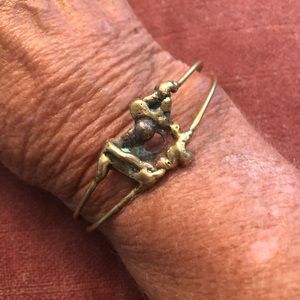 Handmade copper and brass bracelet.